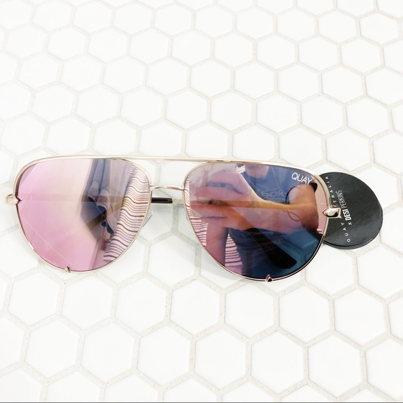 NWT Quay Australia High Key Gold Sunglasses - Picture 3 of 8